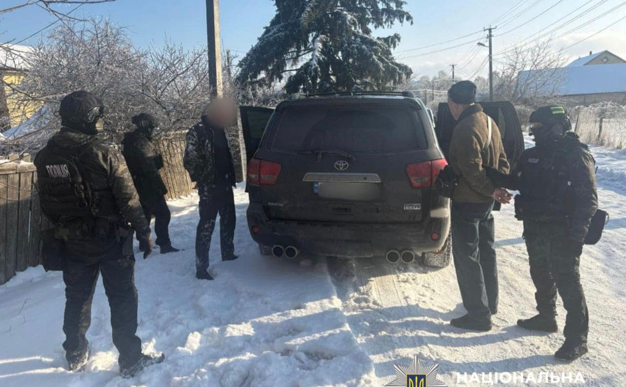 Під час затримання. Фото: Нацполіція
