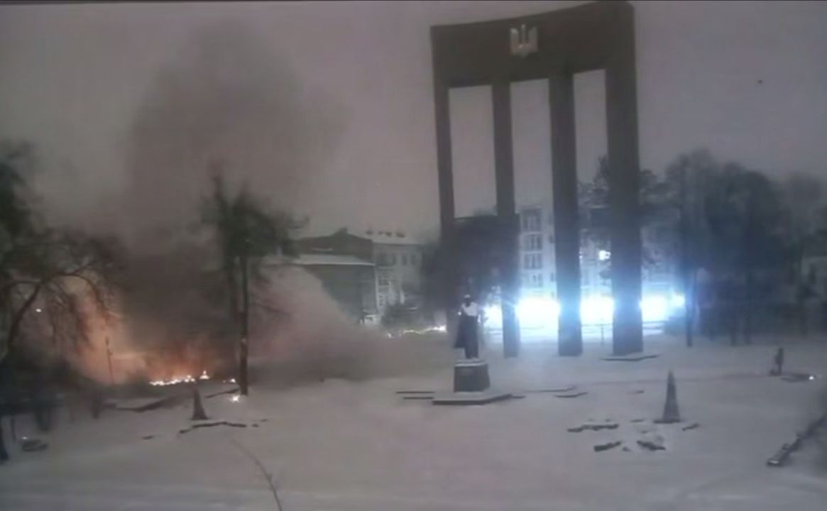 Скрин з відео влучання.