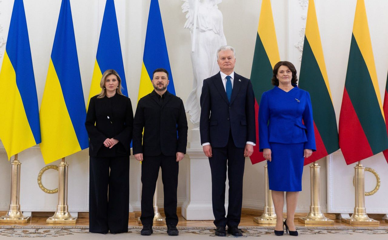 Володимир Зеленський з президентом Литви Гітанасом Науседою. Фото: ТГ Зеленський