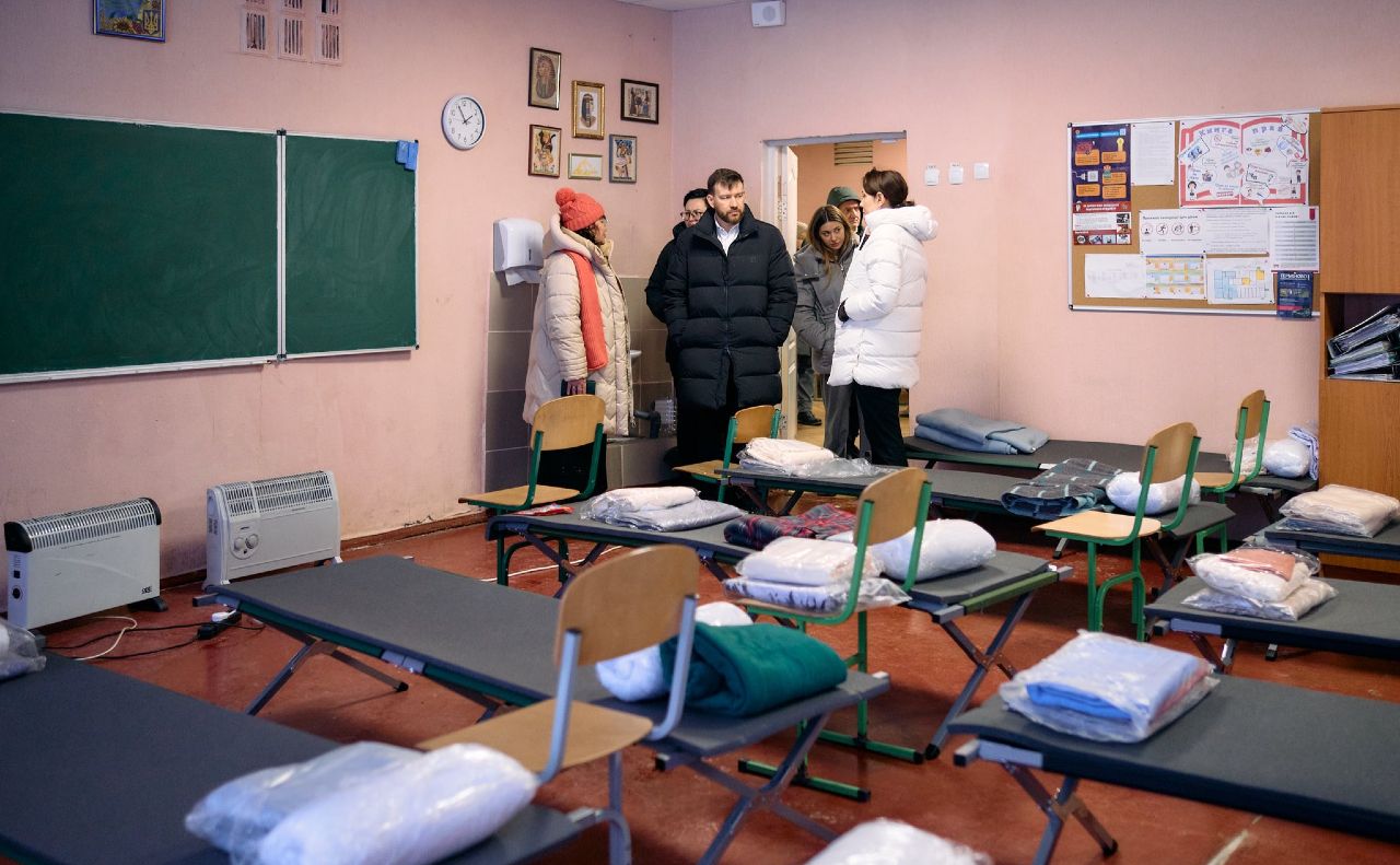Під час перевірки пунктів обігріву. Фото: ФБ Марини Хонди