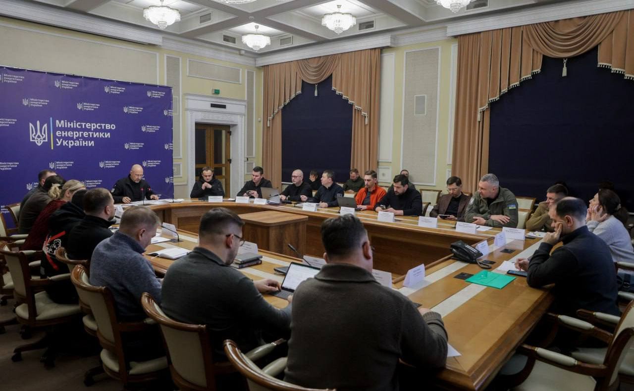 Під час засідання Штабу ліквідації наслідків надзвичайної ситуації в енергетиці. Фото: телеграм