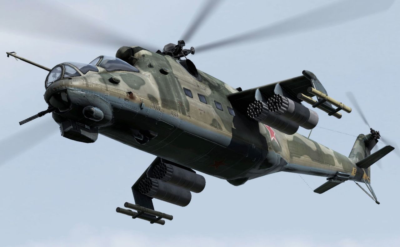 МІ-24 під час польоту. Фото: з відкритих джерел