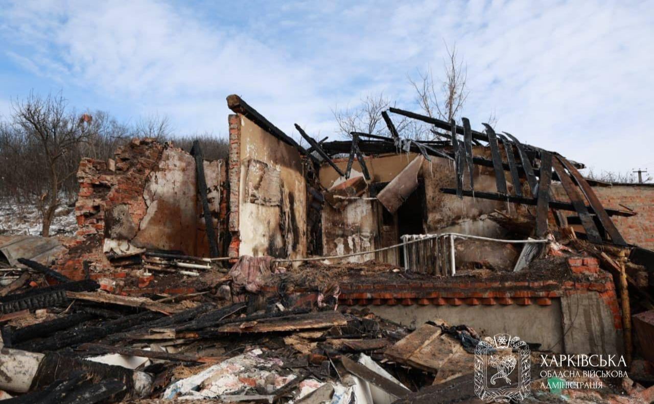 Харківська обласна прокуратура поширила фото будинку, де росія вбила 4 людей з однієї сім’ї.