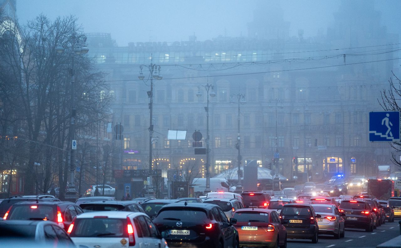 В Києві зменшення трафіка на дорогах. Фото: Олексій Самсонов