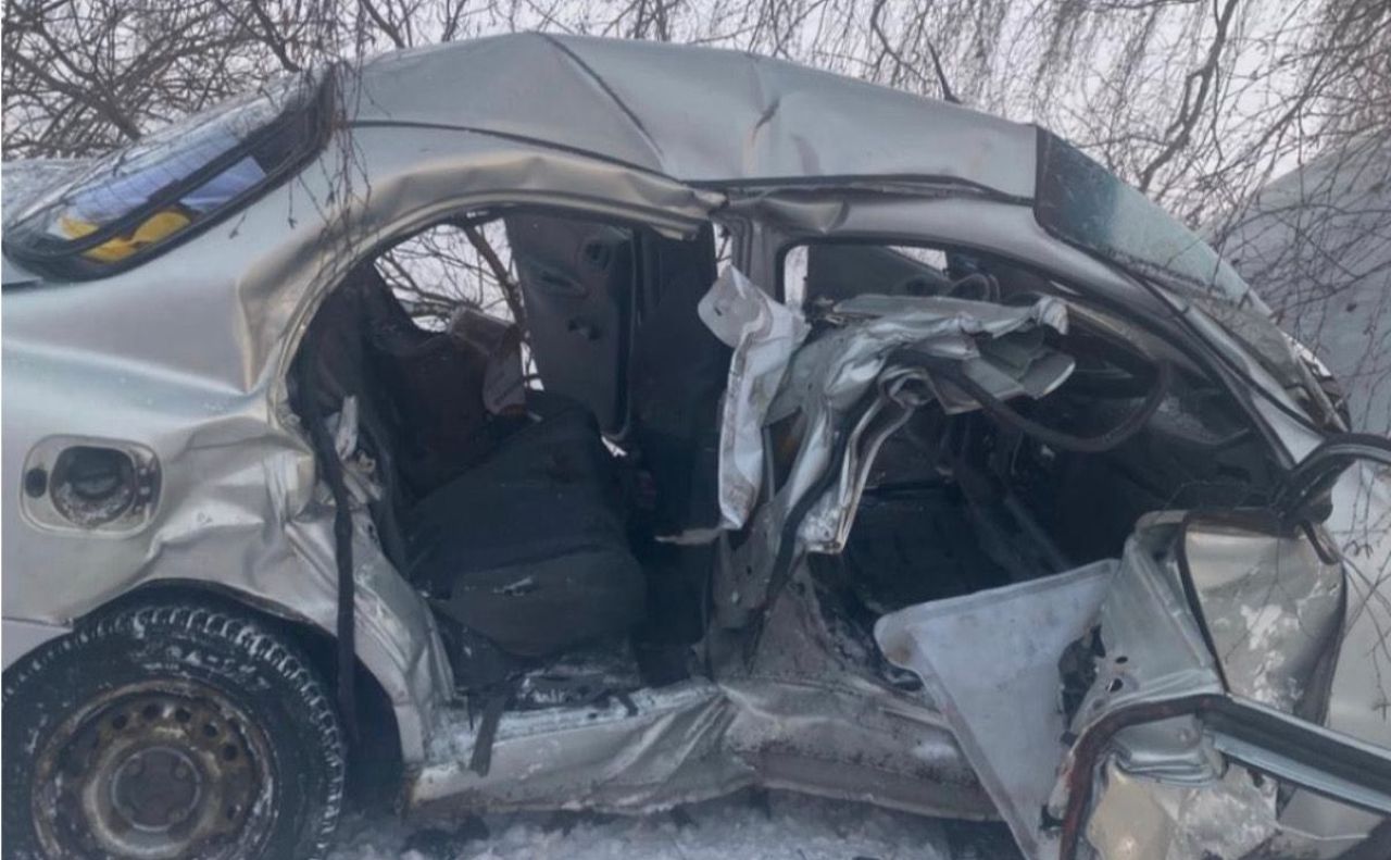 Все, що залишилося від Daewoo Lanos. Фото: Нацполіція