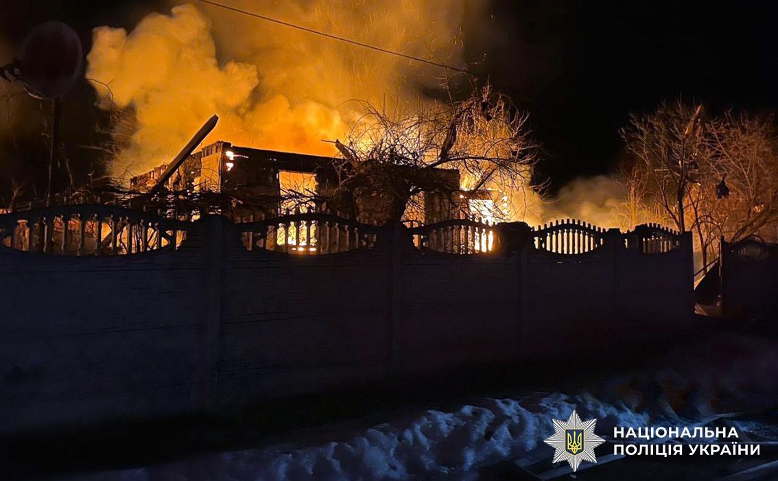 Пожежа у приватному будинку в Менській громаді на Чернігівщині. Фото: Нацполіція