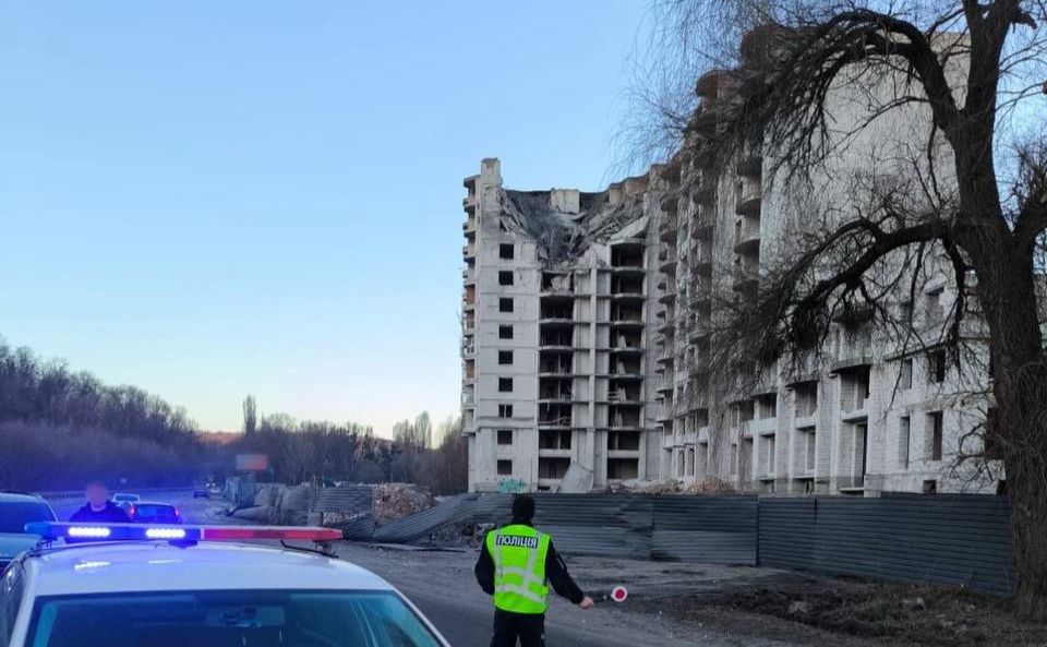 Наслідки атаки на Київщину. Фото: Нацполіція