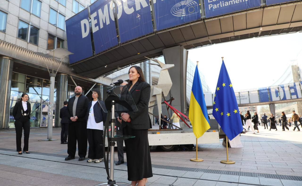 На відкритті на 61-й Венеційській бієнале. Фото: Мінкульт України