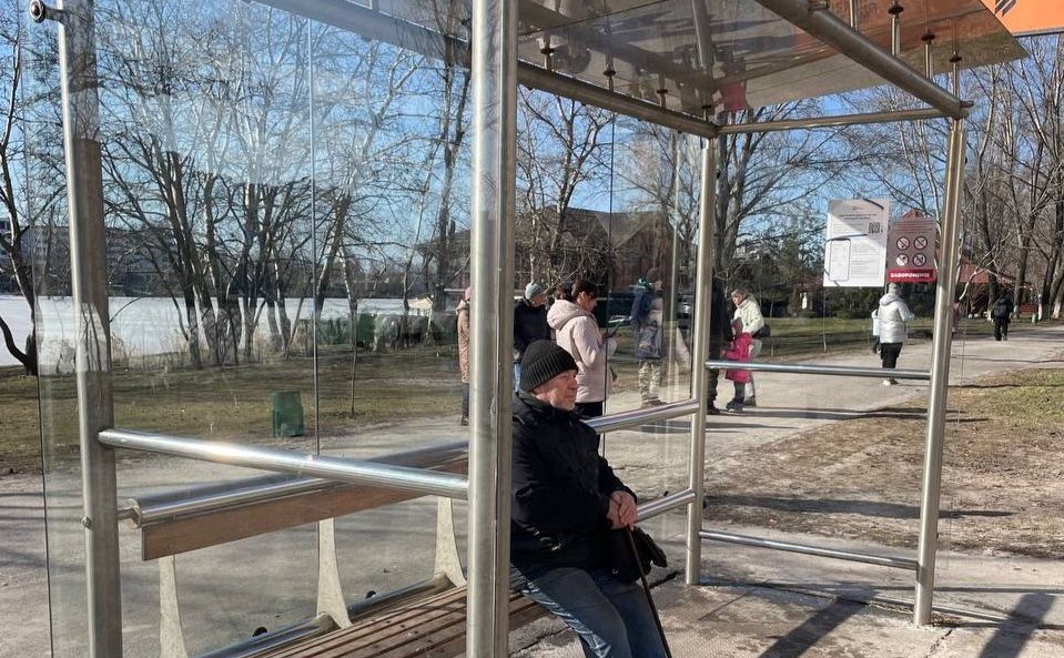 Помита зупинка. Фото: пресслужба КМДА