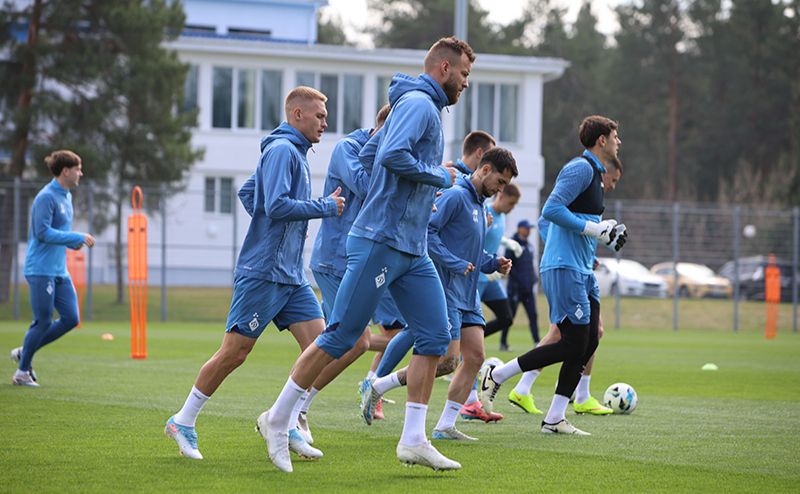 Підготовка до матчу. Фото: пресслужба ФК «Динамо»