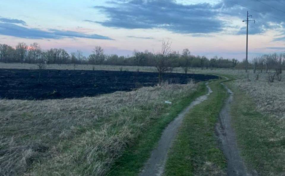 Нацполіція опублікувала фото спаленої ділянки землі через запуск піротехніки