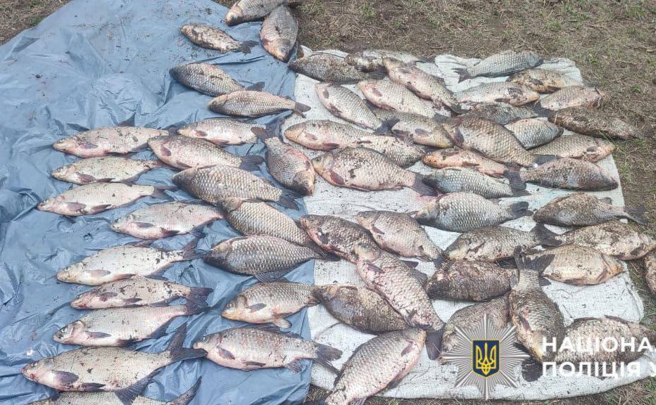 Поліція Київщини задокументувала браконьєра. Фото: Нацполіція