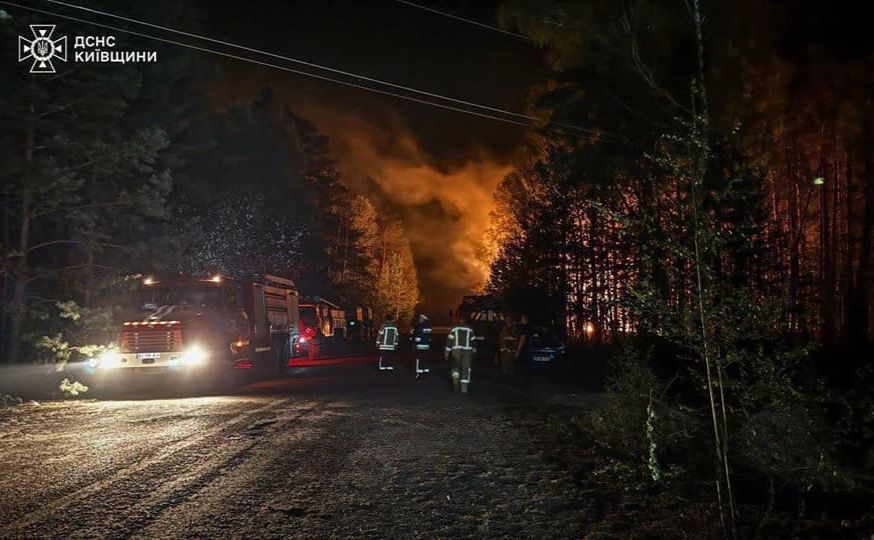 Ліквідація пожежі у зоні відчуження. Фото: ДСНС Київщини