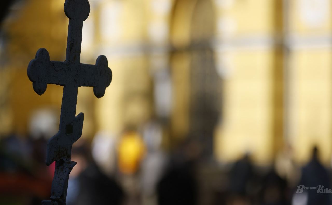 Під час служби у Володимирському соборі у Києві. Фото: Борис Корпусенко