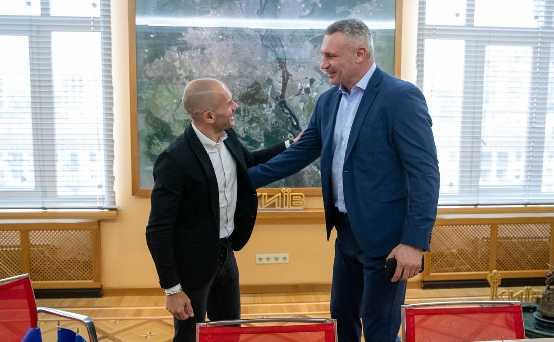 Віталій Кличко та Фабріціо Россі. Фото: тг-канал Віталія Кличка