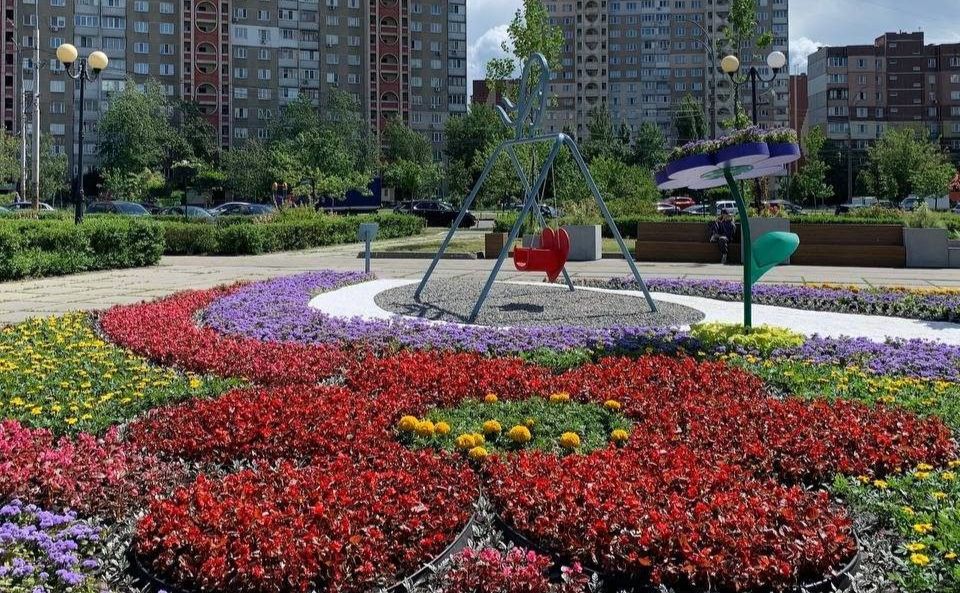 Квіткова локація, створена до Дня Києва. Фото: Київзеленбуд