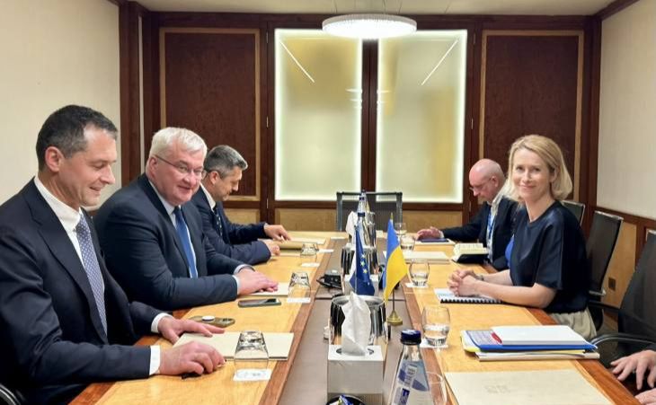 Очільник МЗС України та головна дипломатка ЄС під час переговорів. Фото: МЗС, телеграм