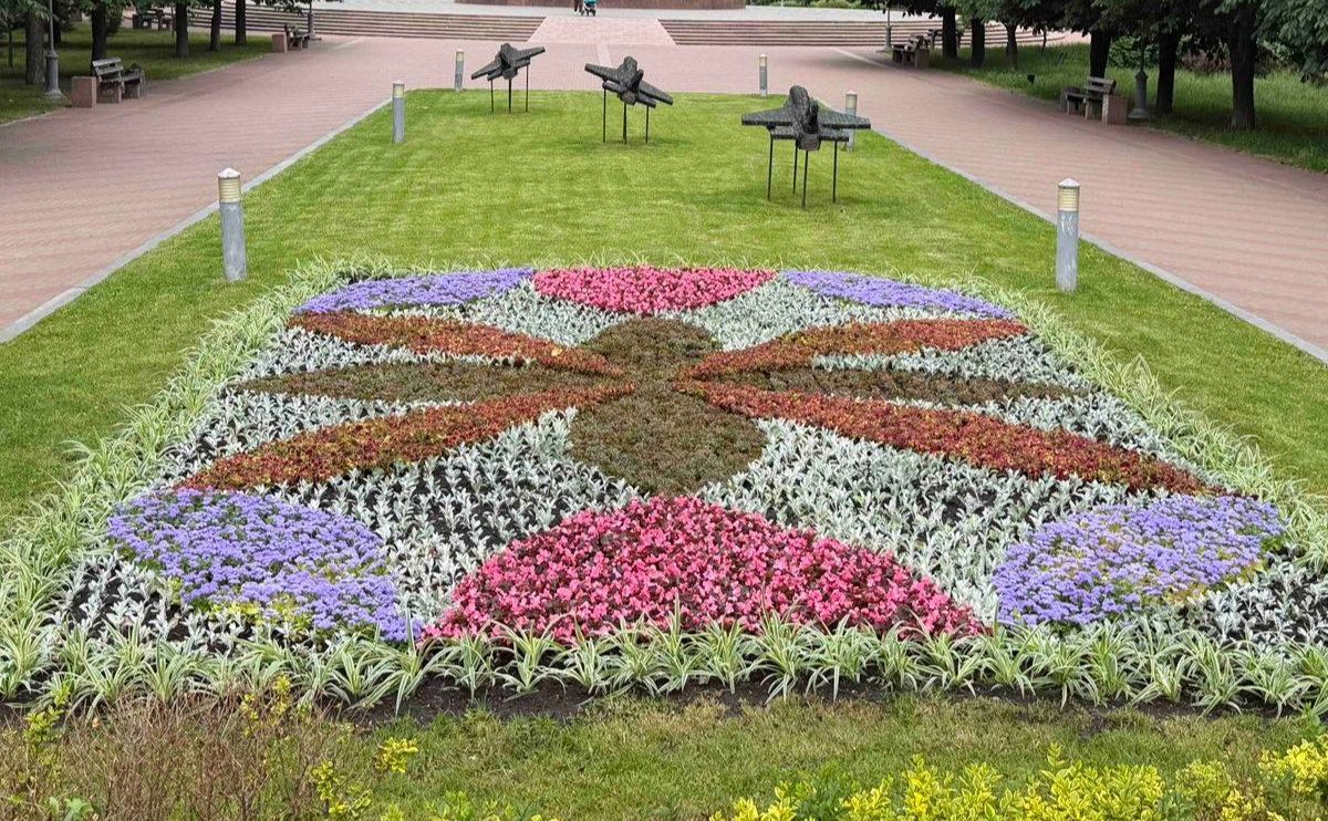 Квіткова композиція до Дня Києва. Фото: Київзеленбуд