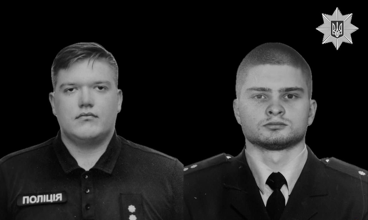 Старший лейтенант поліції Дмитро Бондарчук та лейтенант поліції Денис Будченко. Фото: Нацполіція