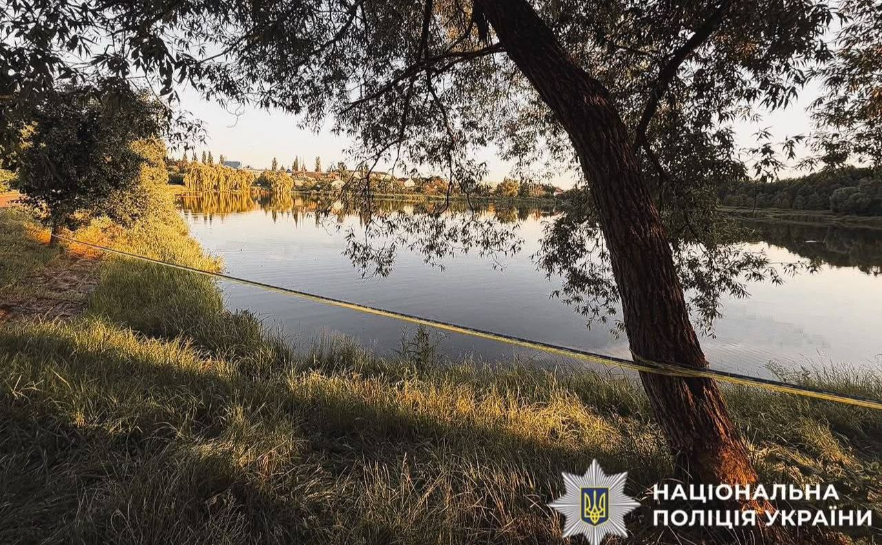 Місце, де потонула жінка. Фото: Поліція Київщини
