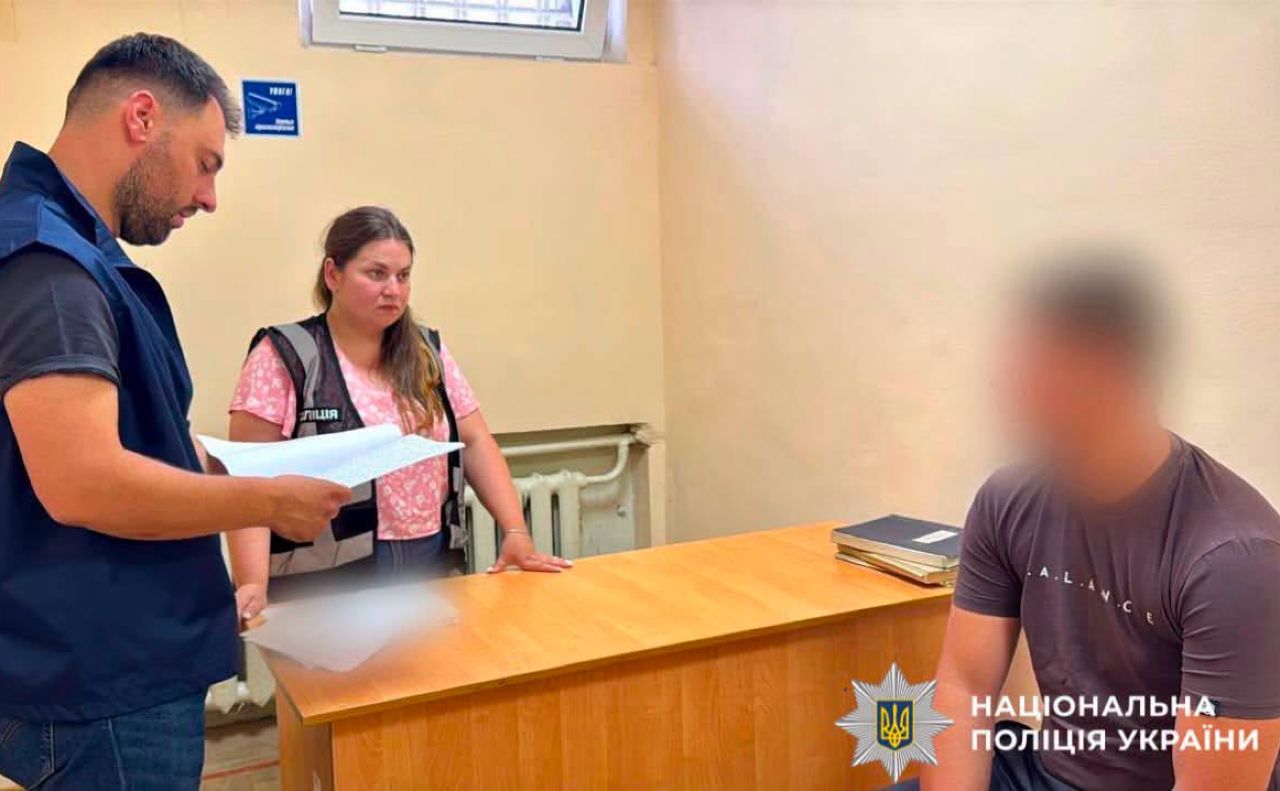 Один із зловмисників. Фото: поліція Київської області