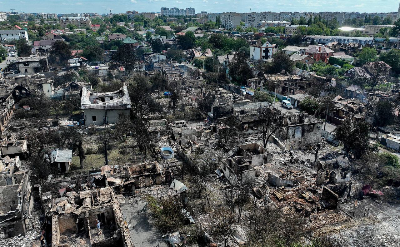 В місті пошкоджені 13 гектарів житлової забудови. Фото: Микола Калашник у Телеграм