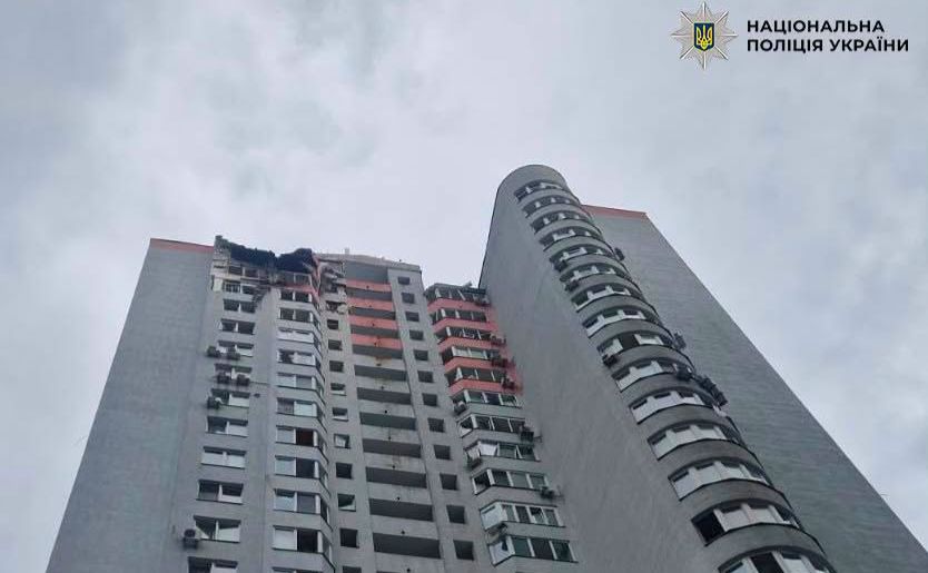 Пошкоджений будинок. Фото: Національна поліція України
