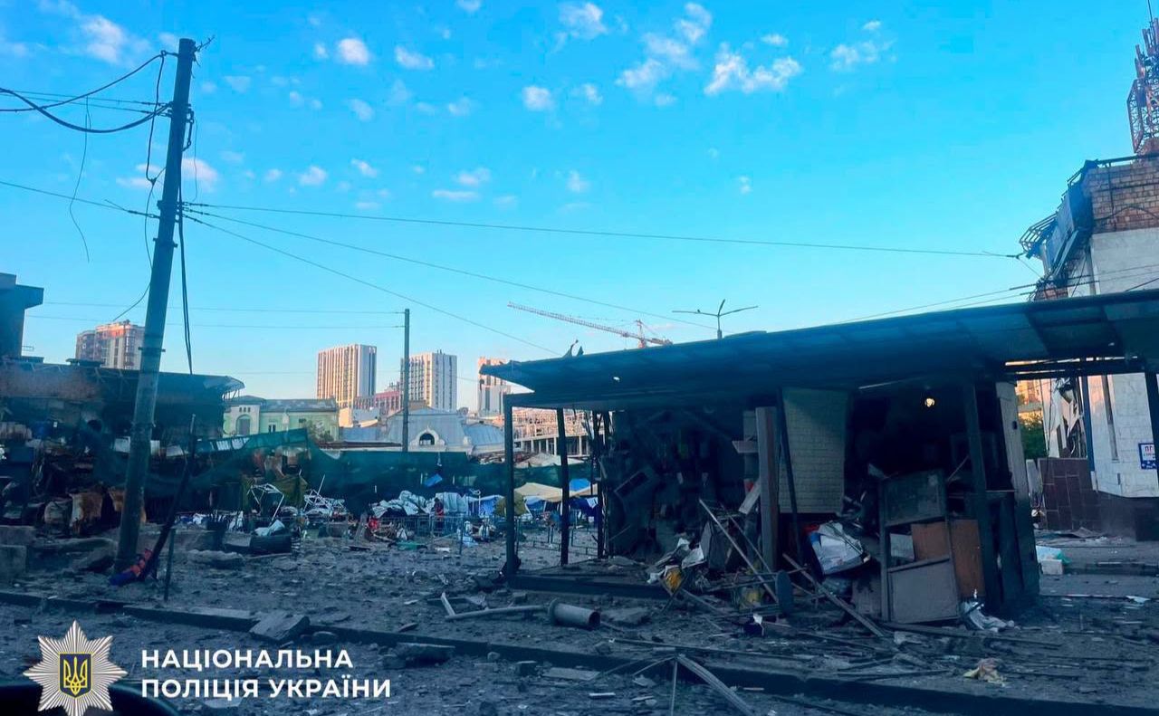 Наслідки російської атаки на столицю. Фото: НПУ