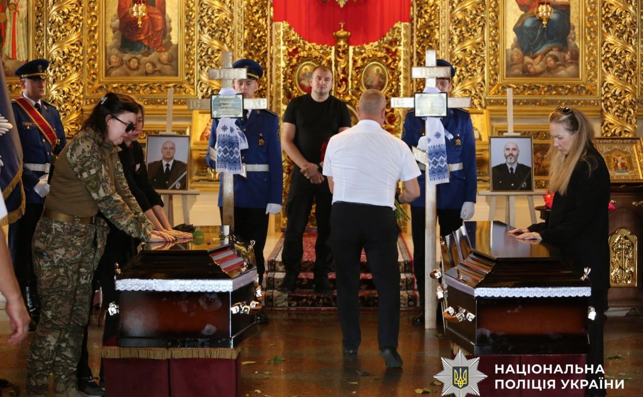 Прощання з Максимом Мовчаном та Анатолієм Радковським. Фото: Національна поліція України