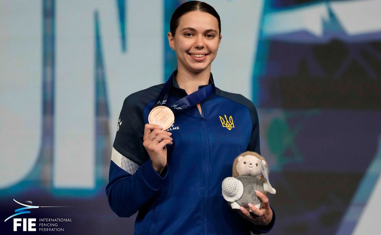 Аліна Полозюк — «бронзова» медалістка. Фото: Національна федерація фехтування України