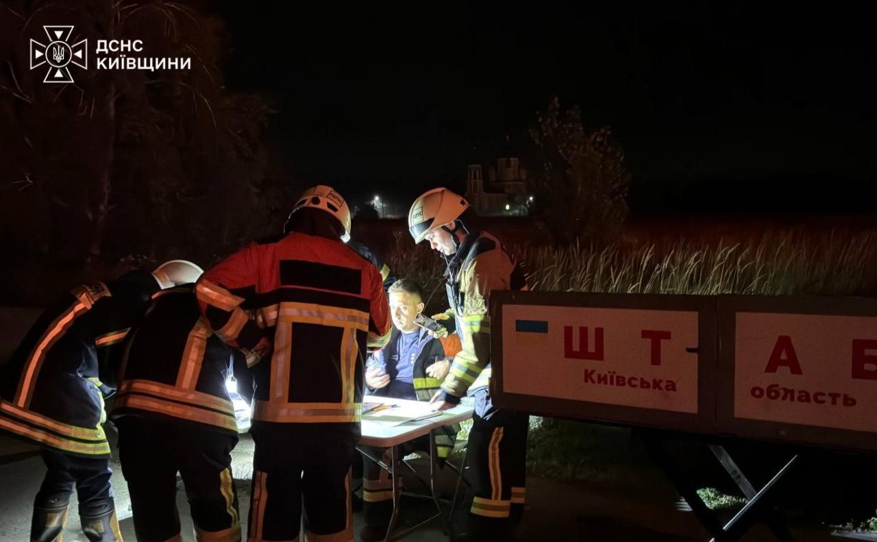 Штаб ДСНС Київщини під час ліквідації наслідків удару 5 серпня 2026 року
