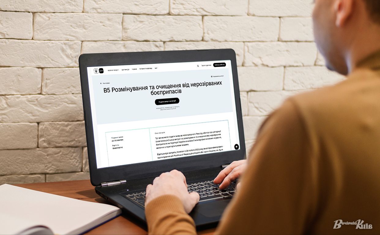 Фіксація збитків від агресії РФ: у «Дії» запустили подачу заяв на компенсацію витрат на гуманітарну допомогу та розмінування.Колаж: Наталія Слінкіна