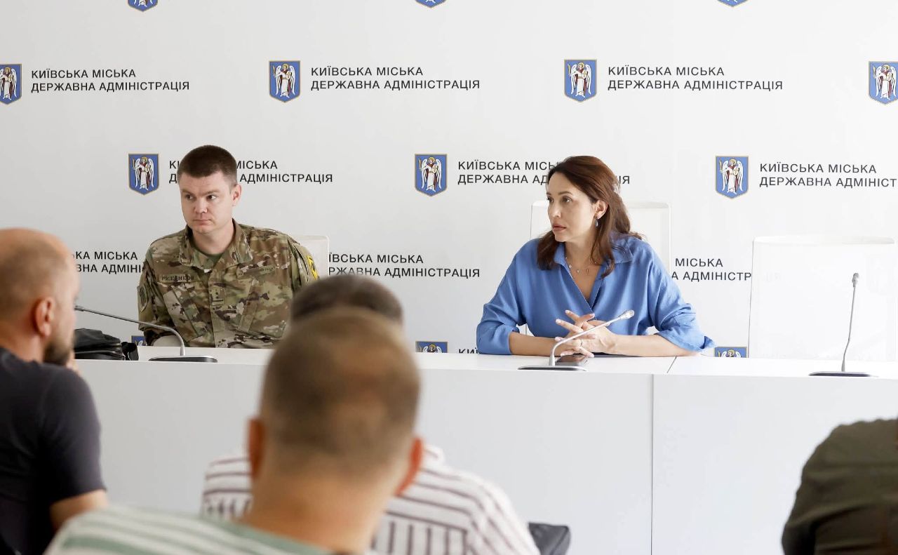 Марина Хонда під час координаційної зустрічі з представниками Київ Мілітарі Хаб. Фото: Борис Корпусенко
