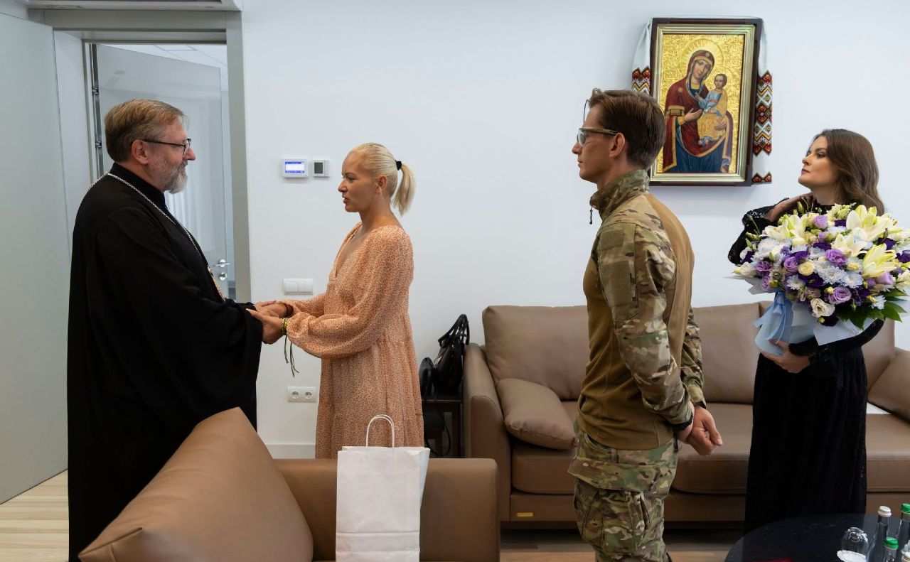 Глава УГКЦ та вдова Олексія Юкова. Фото: сайт УГКЦ