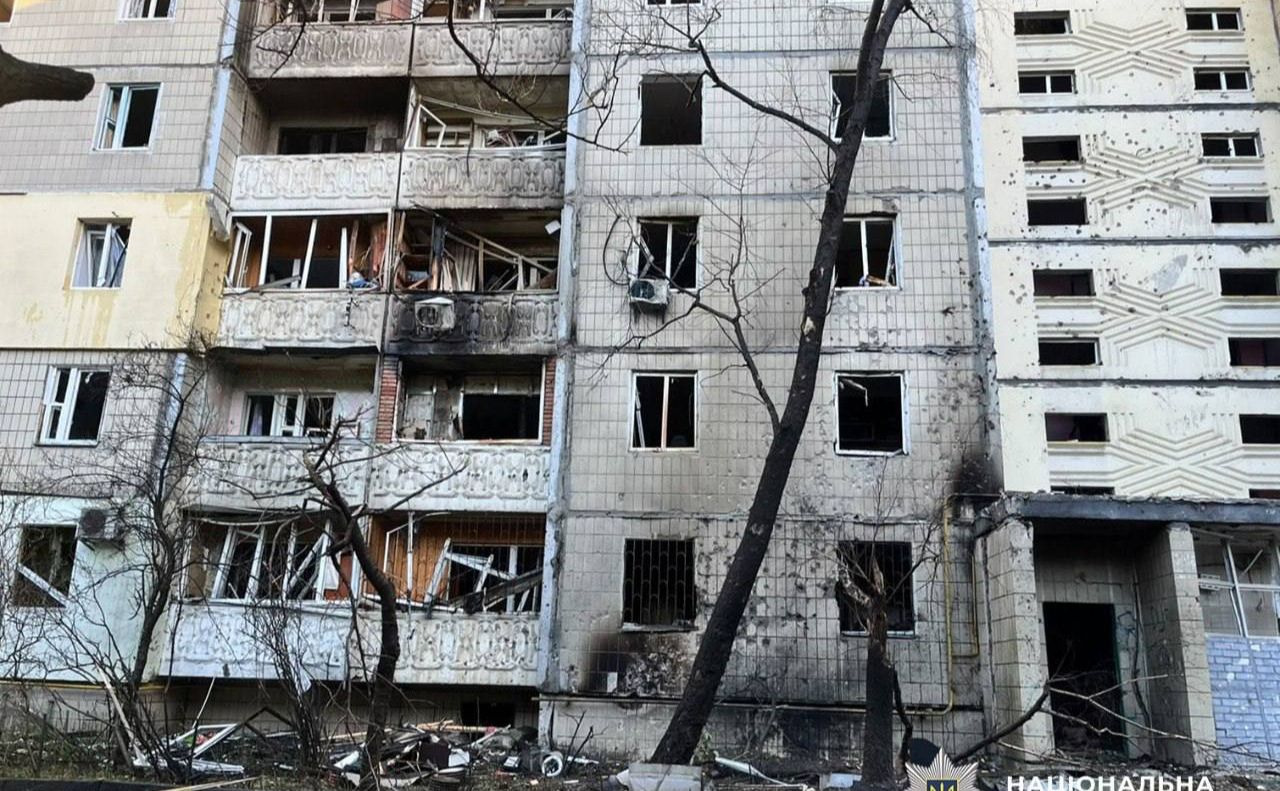 Постраждалий будинок. Фото: поліція Києва