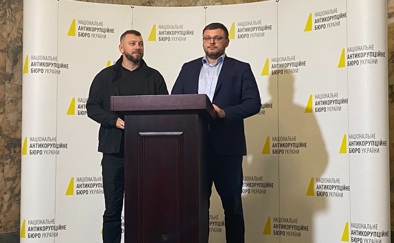 Олександр Клименко та Сергій Кривонос на пресконференції. Фото: Владислав Мошківський