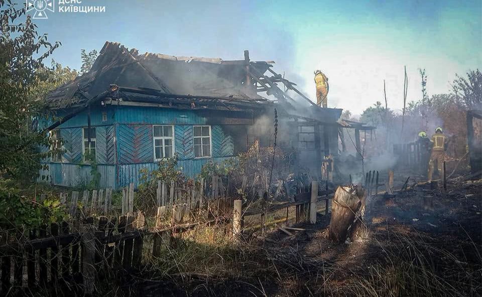 Вогонь знищив і бур’яни і домівки підпалювачів. Фото: ГУ ДСНС Київської області