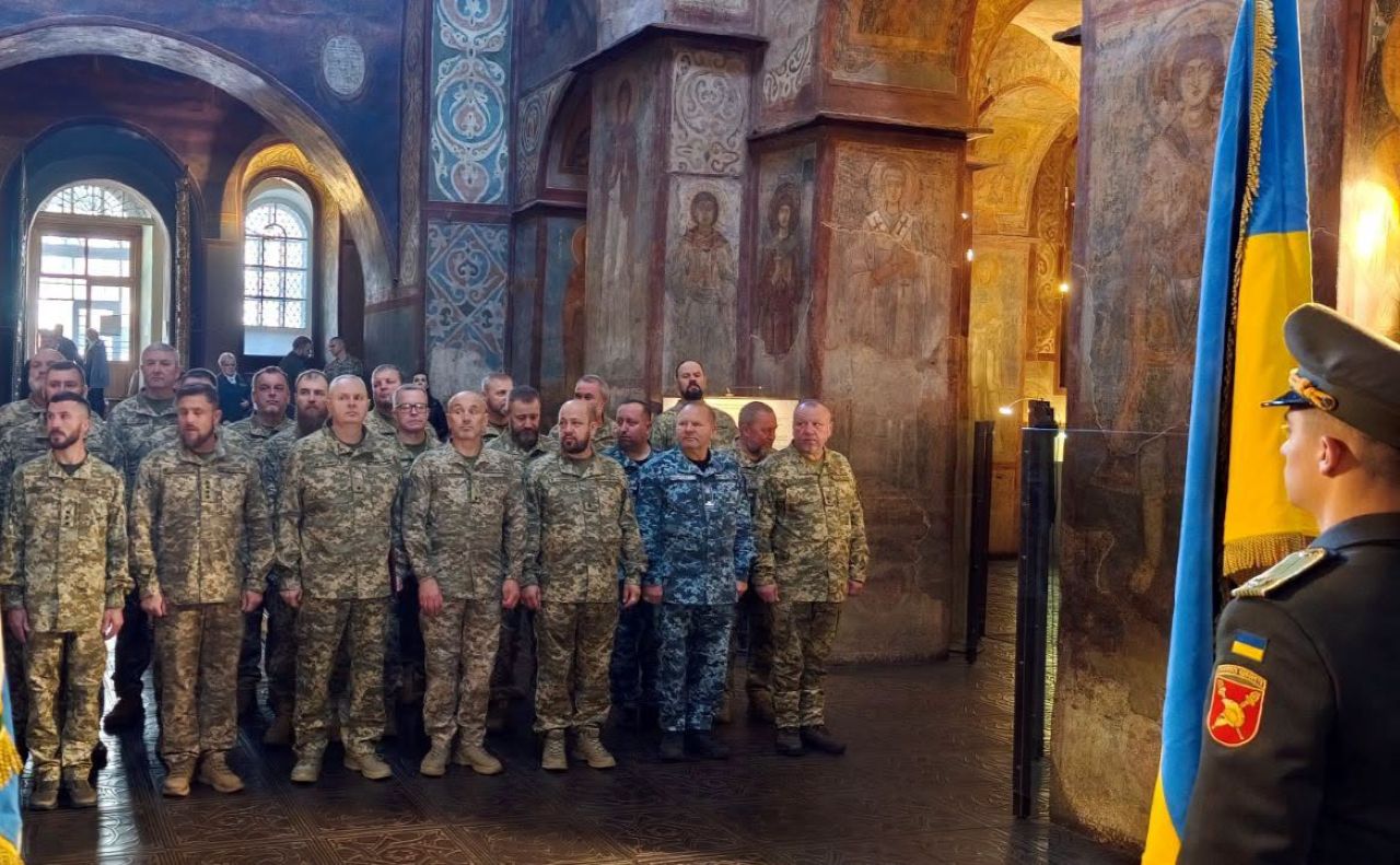 Військові капелани. Фото: Національний заповідник «Софія Київська»