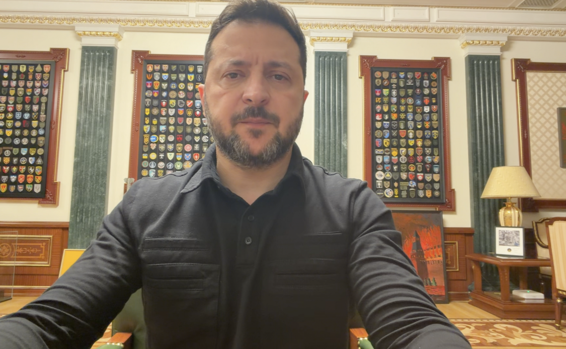 Володимир Зеленський, Президент України, кадр з вечірнього звернення. Фото: ОП