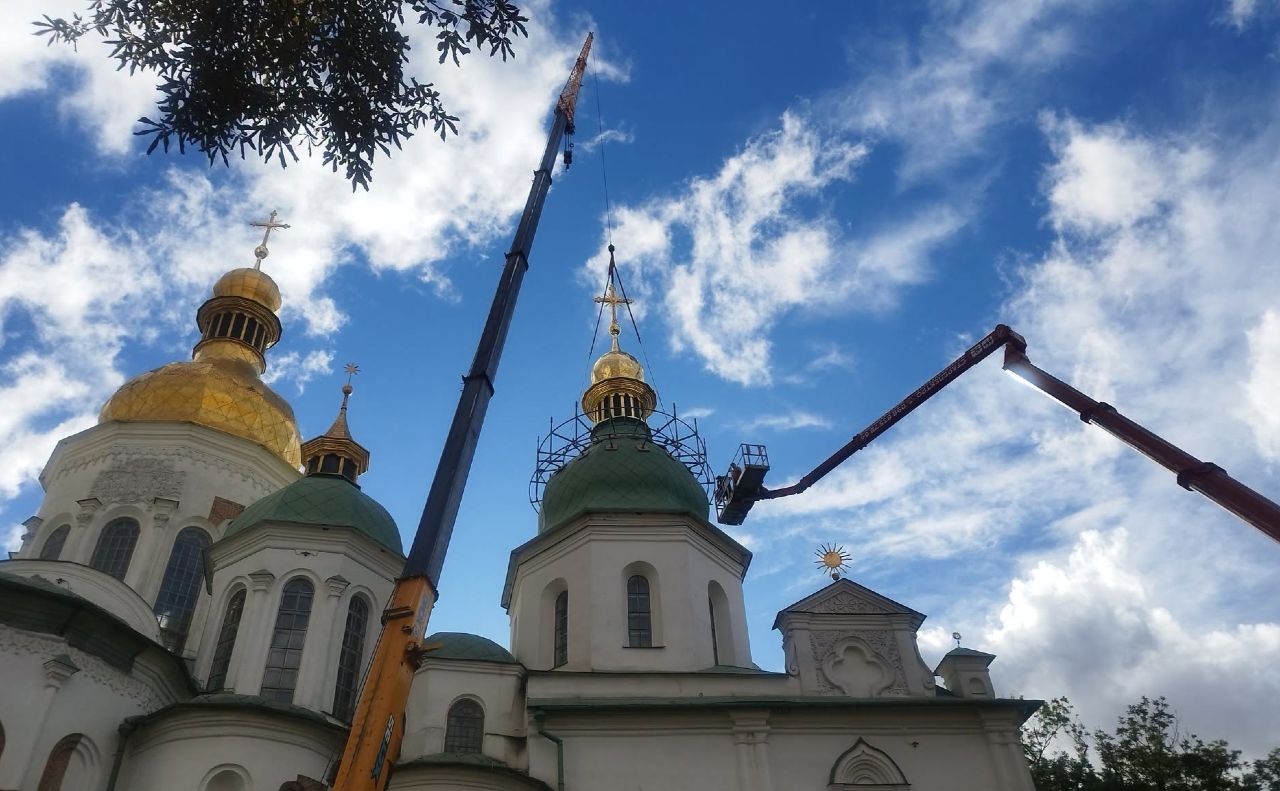 Ремонтні роботи у Національному заповіднику «Софія Київська». Фото: Софія Київська у Фейсбук