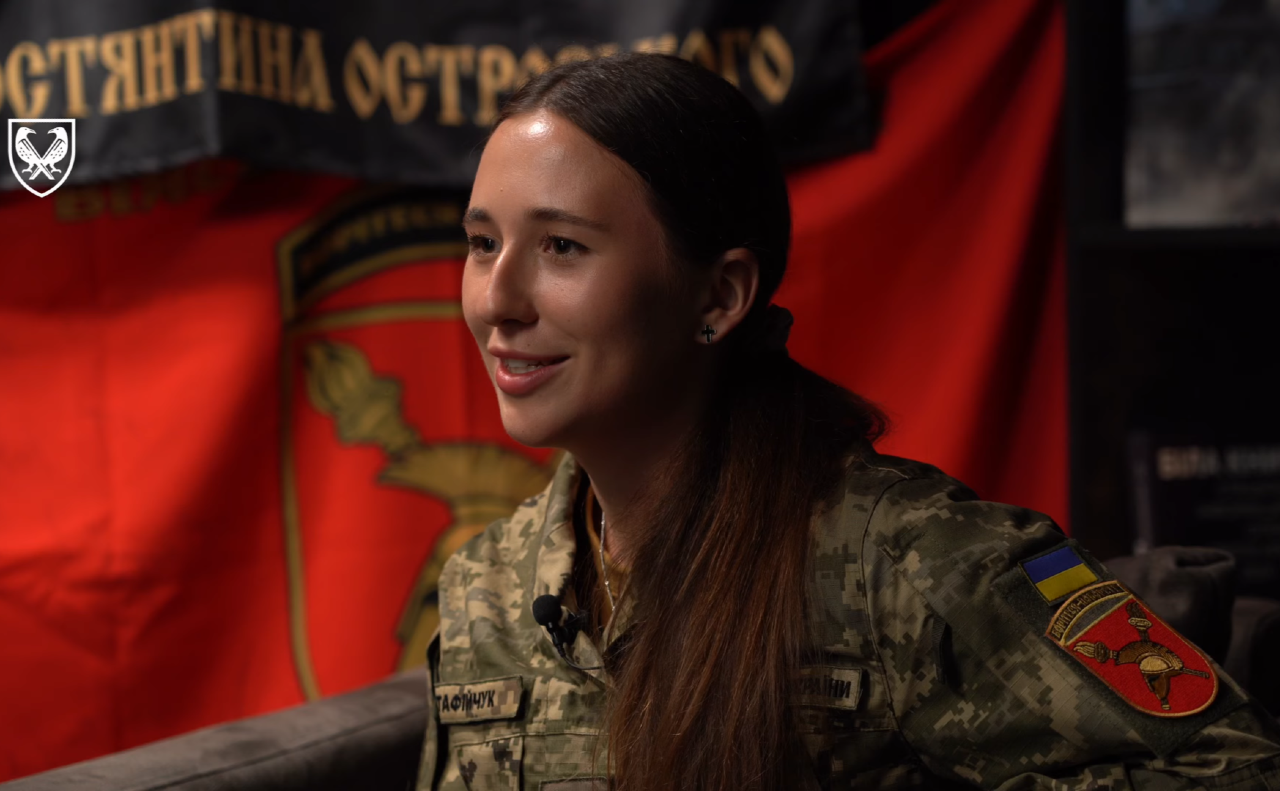 Вероніка Стафійчук, курсантка ВІКНУ. Фото: скрин відео
