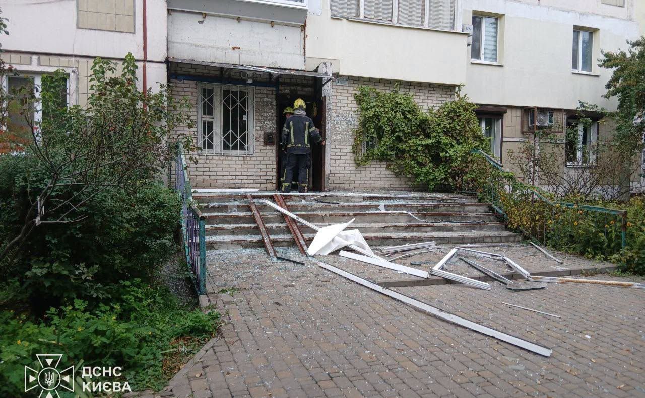 Наслідки вибуху. Фото: ГУ ДСНС Києва