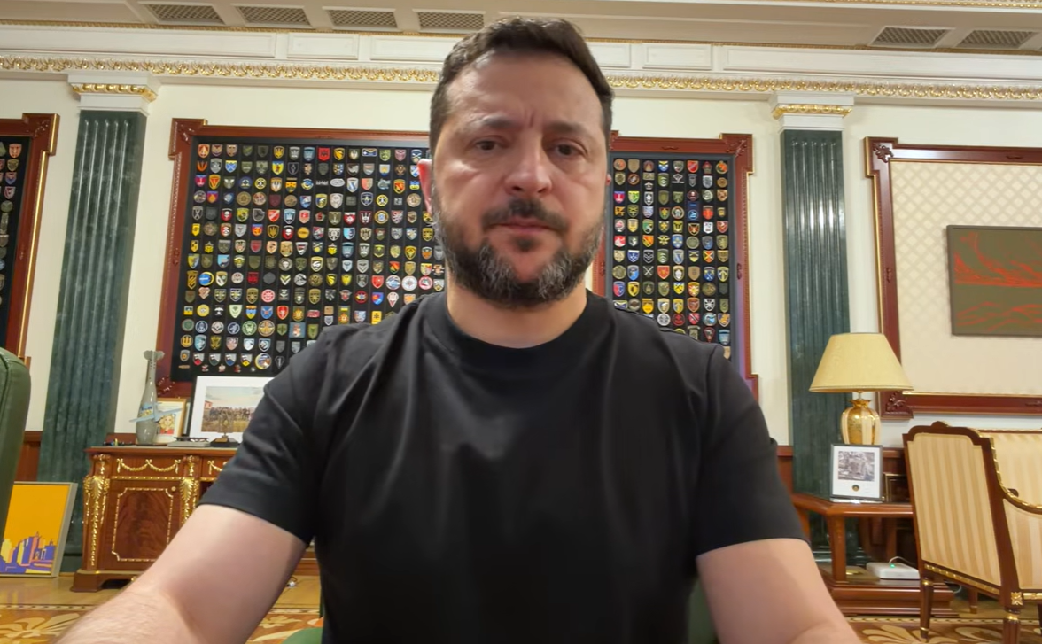 Володимир Зеленський, Президент України, кадр з вечірнього звернення. Фото: ОП