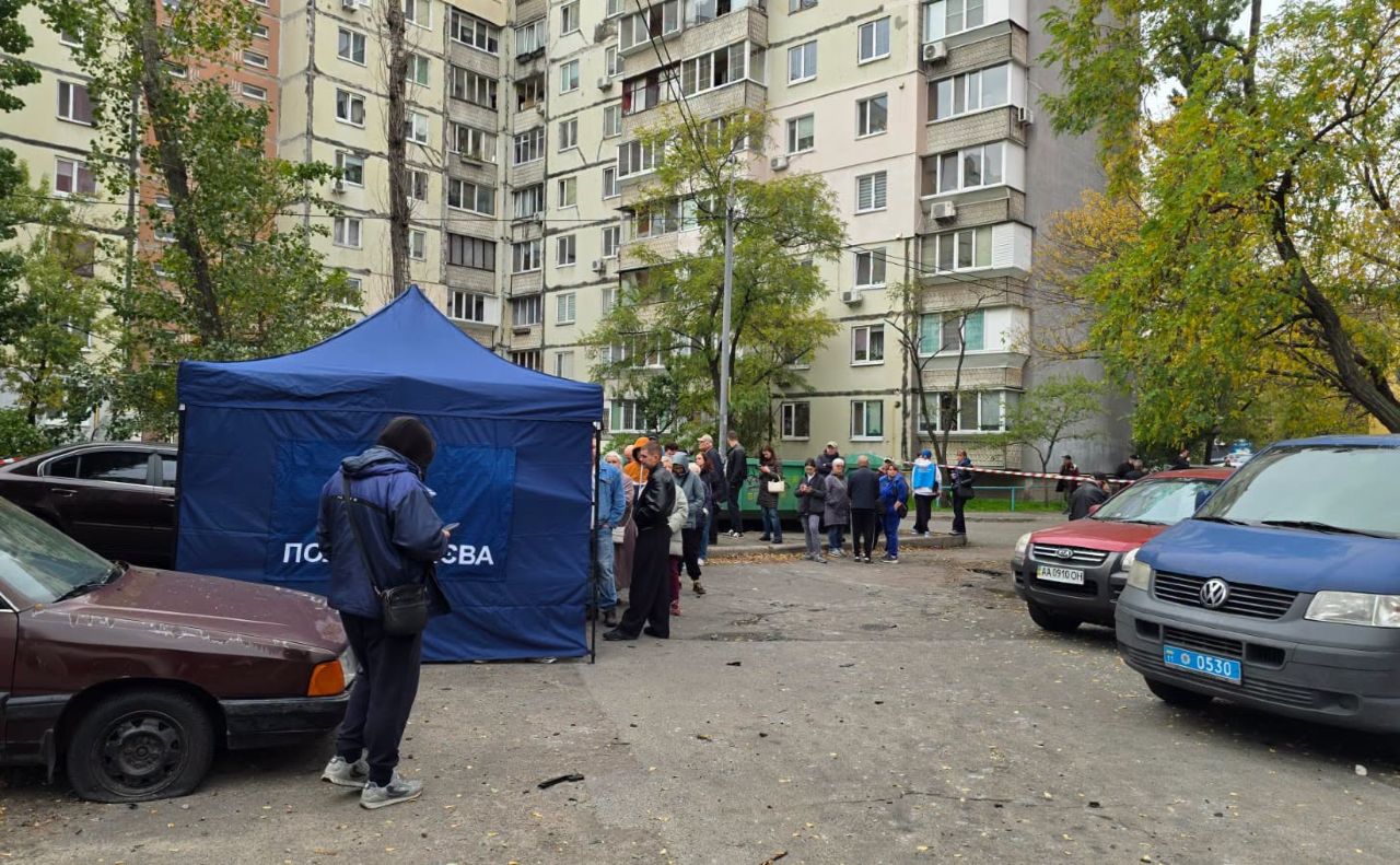 Місце ранкового падіння ворожого безпілотника. Фото: фб--сторінка Ганни Старостенко