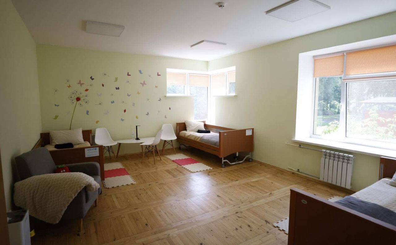 Одне з приміщень, підготовлене для тимчасового проживання маломобільних киян