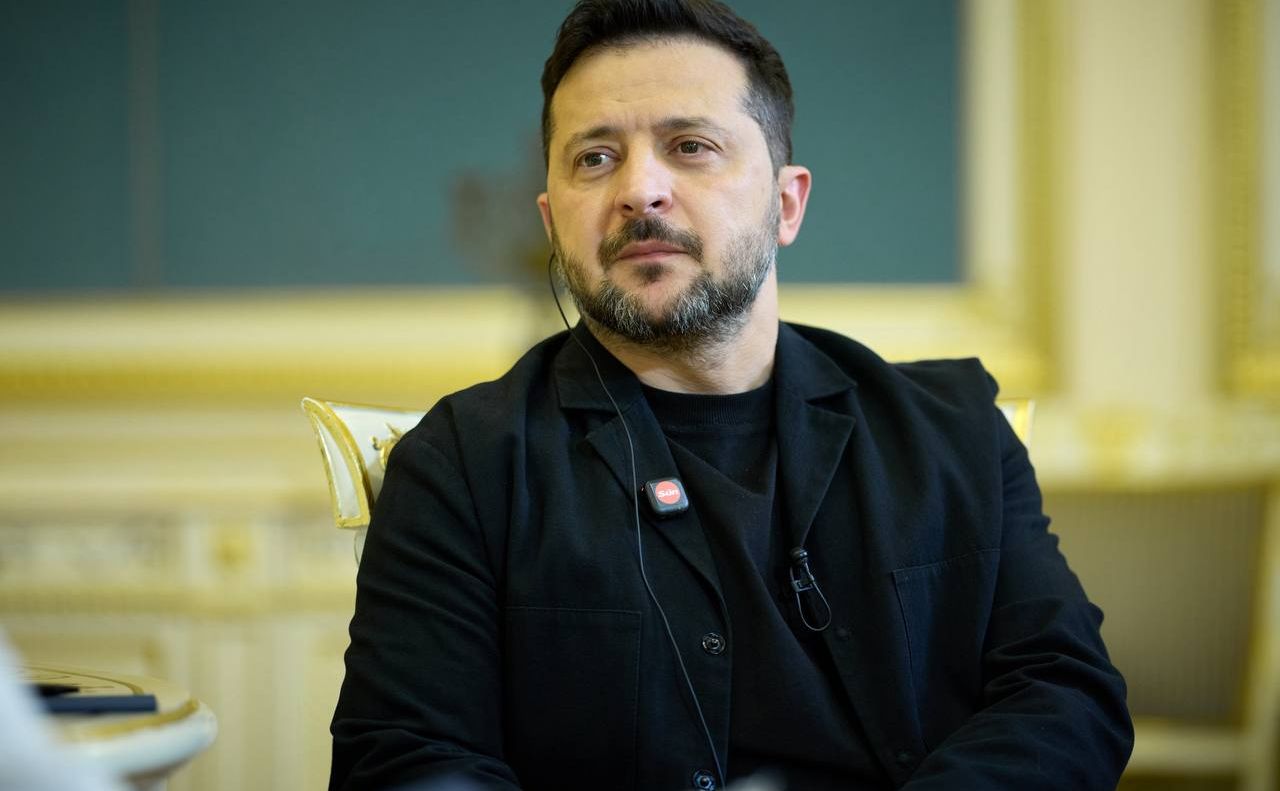 Володимир Зеленський під час інтерв’ю. Фото: Офіс президента України